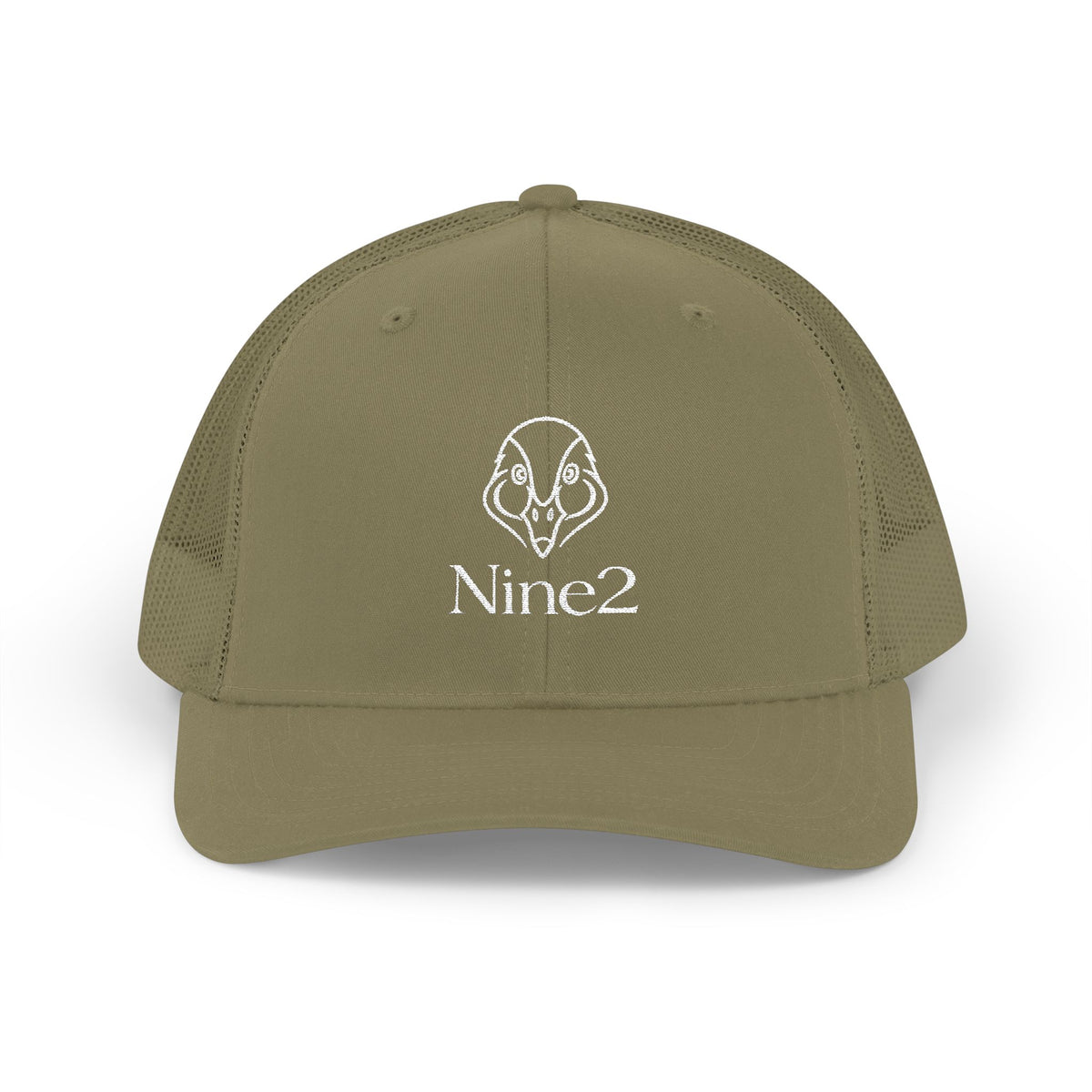 Duck Camp Trucker hat in Loden with cream Nine2 duck embroidery