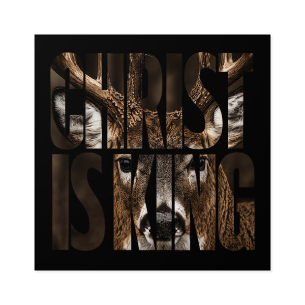 Whitetail Christ Is King Sticker