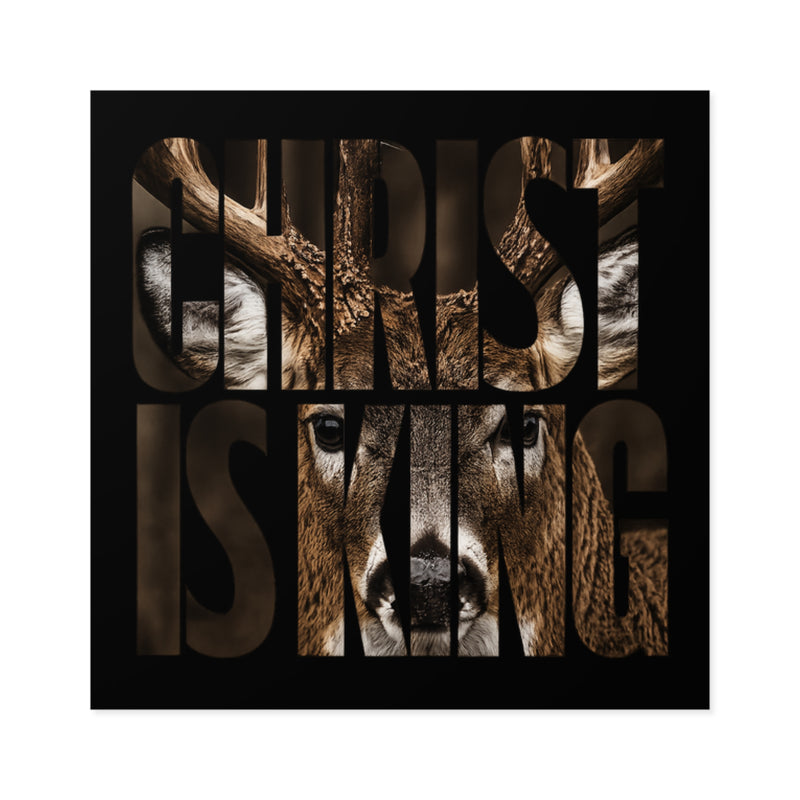 Whitetail Christ Is King Sticker | Backout Core | Nine2 Outdoors