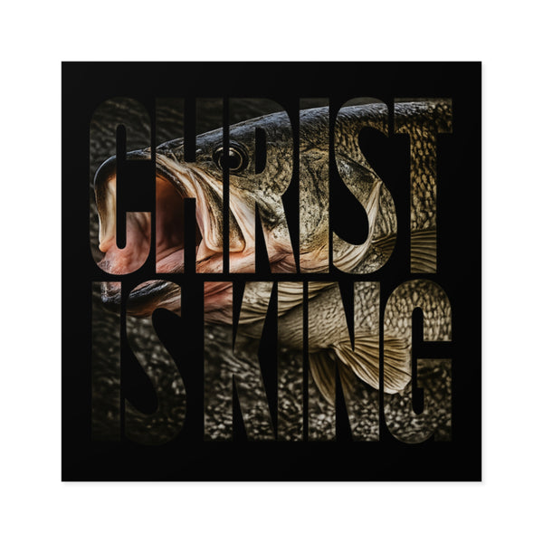 Bass Christ Is King Sticker