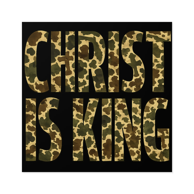 Original Camo Christ Is King Sticker | Blackout Core | Nine2 Outdoors
