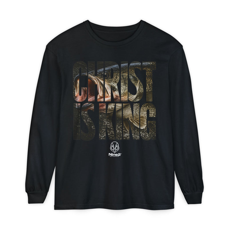 Christ Is King | Bass Long Sleeve | Blackout Core | Nine2 Outdoors