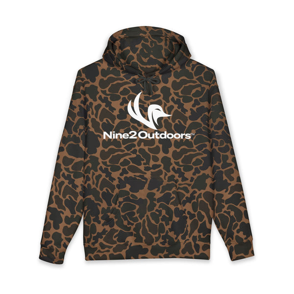 Nine2 Outdoors Retro Duck Camo Hoodie | Big Logo | Genesis 9:2