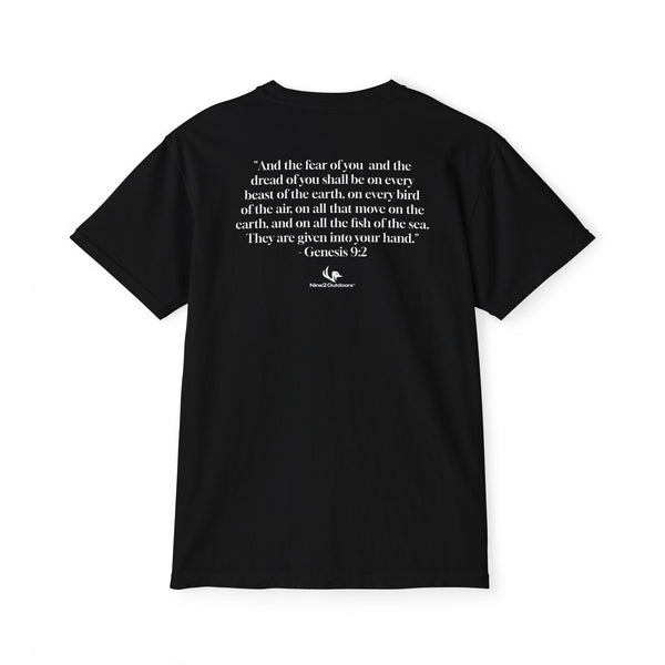 Nine2 Outdoors Tee | Logo & Genesis 9:2 Verse | Given Into Your Hands