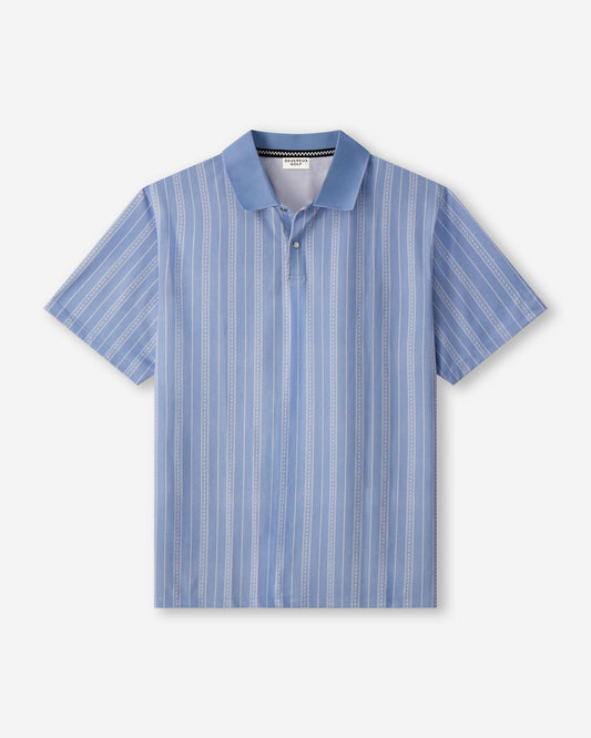 Devereux Homestead men's western golf polo in Sky