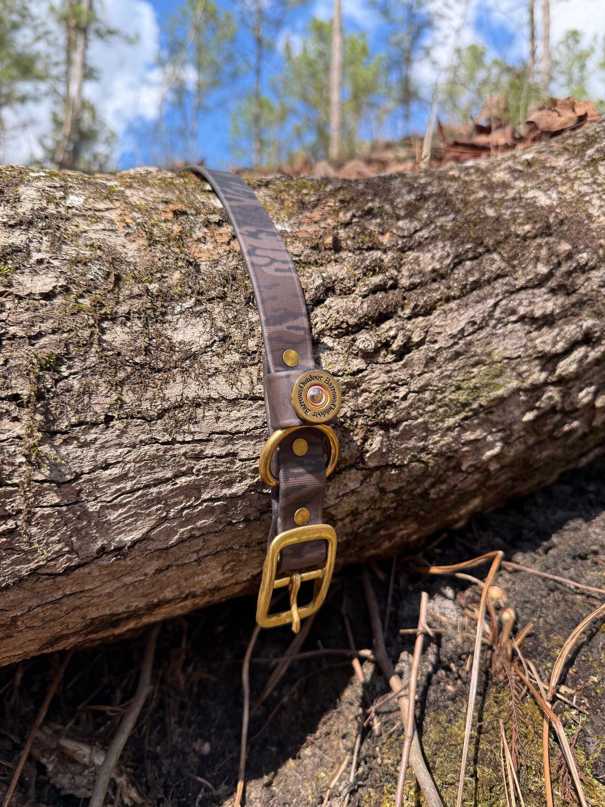Barrows Biothane dog collar in Bottomland camo, view 2